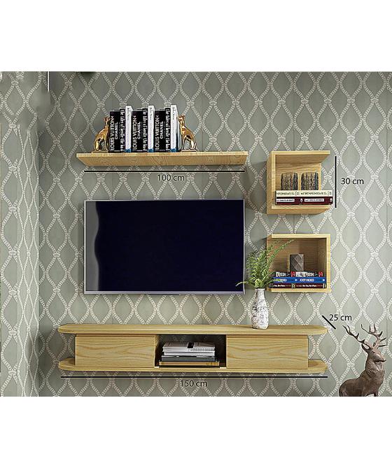 Kệ tivi treo tường 277 - Gỗ MDF, Dài 150cm Kệ tivi treo tường 277 - Gỗ MDF, Dài 150cm